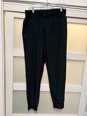 Ladies Under Armour Black Joggers Jogging Athletic Pants sz L Large EUC